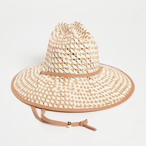Lele Sadoughi Straw Checkered Hat